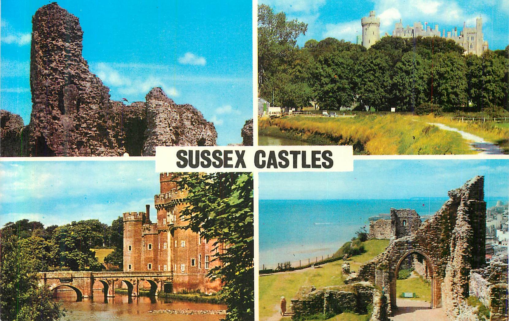 CPM Sussex Castles Pevensey Hurstmonceux Arundel Hastings