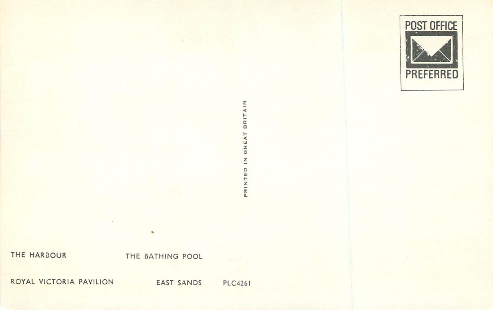 CPM Ramsgate The Harbour the Bathing Pool Royal Victoria Pavilion East Sands — Rückseite