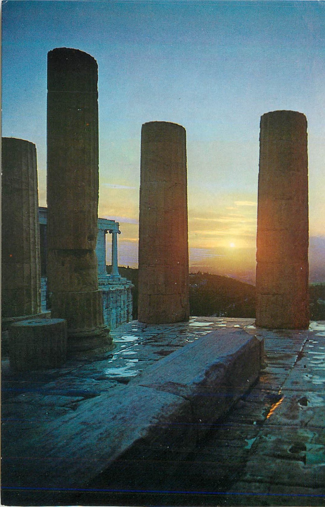 CPM Athens Sunset at the Propylaea of the Acropolis
