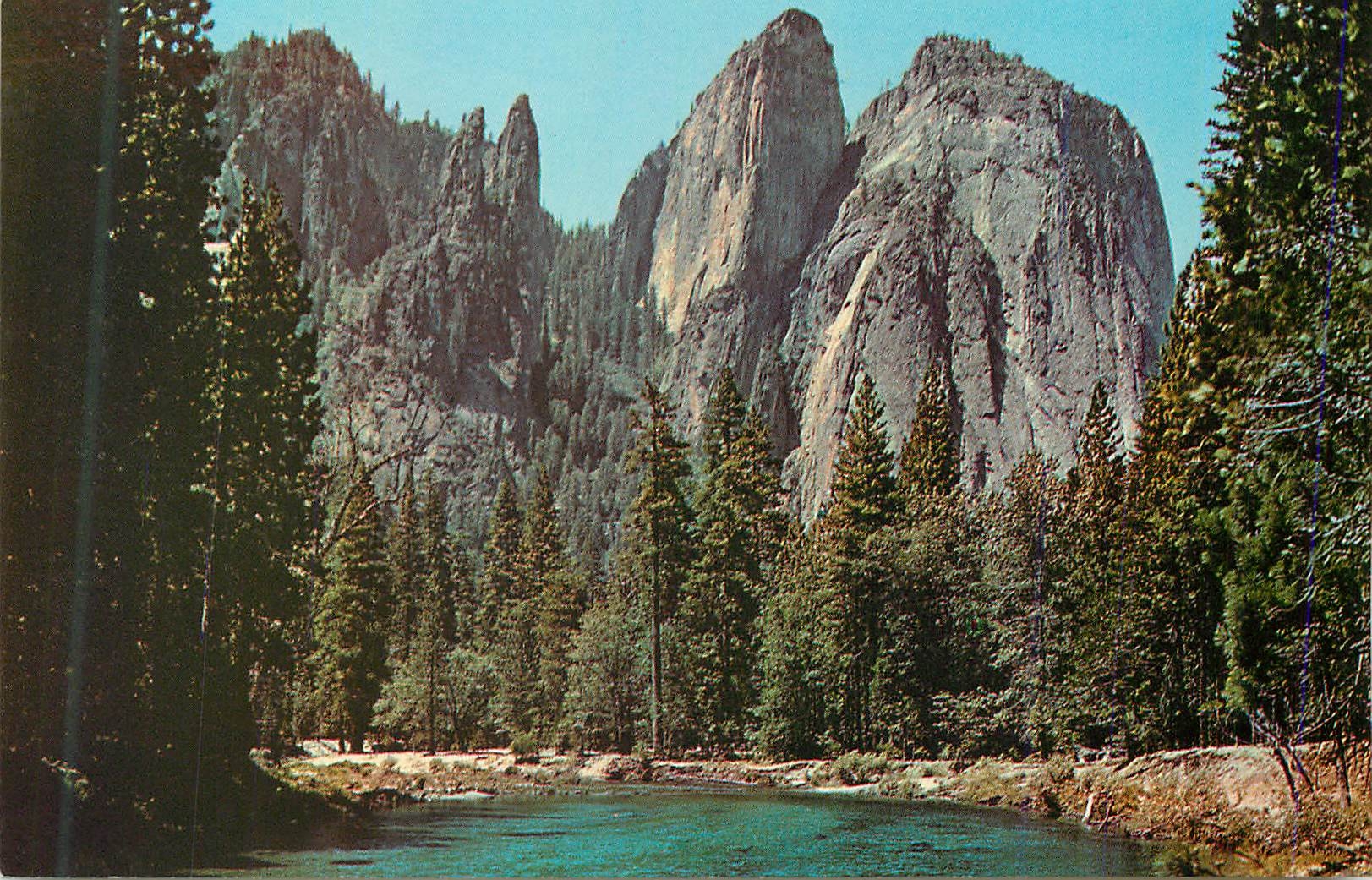 CPM Yosemite National Park California Cathedral Rocks and Spires
