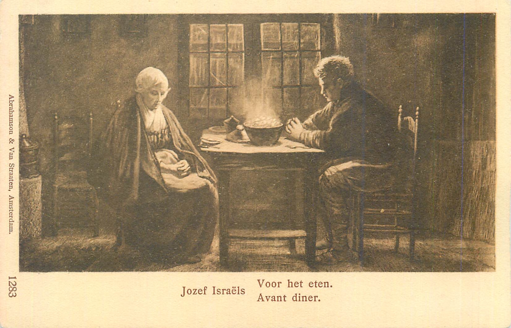 CPA Abrahamson Van Straaten Amsterdam Jozef Israels Avant Diner
