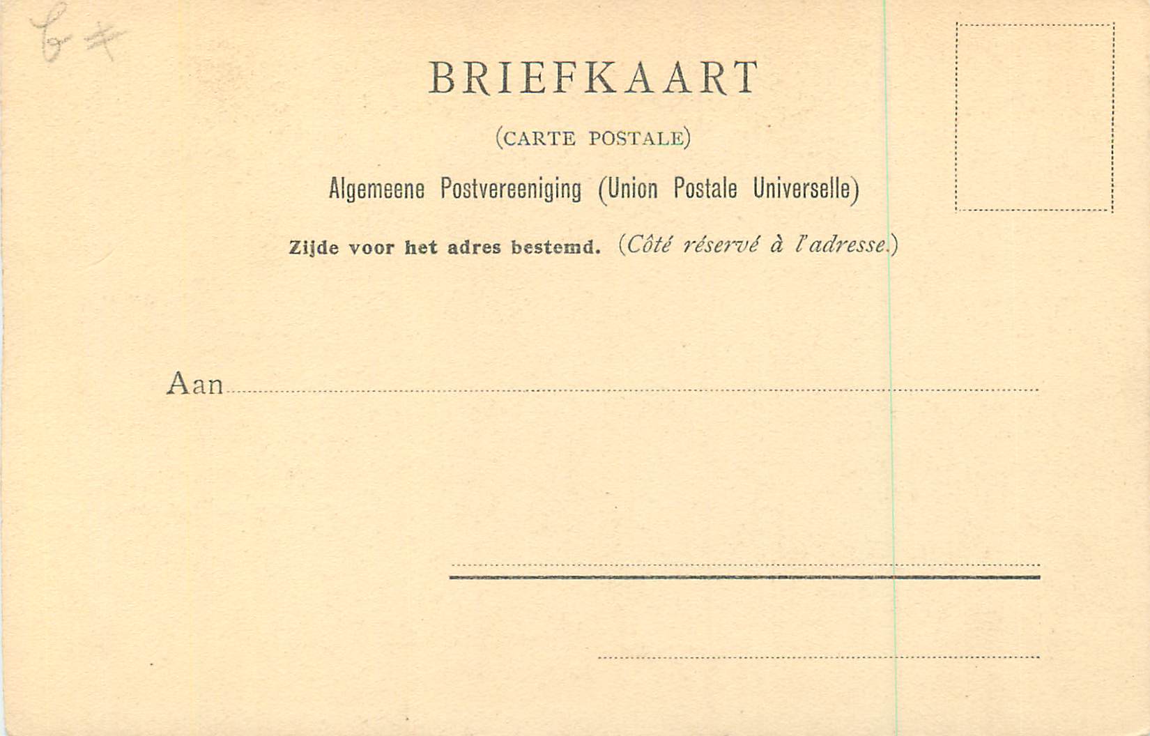 CPA Abrahamson Van Straaten Amsterdam Jozef Israels Avant Diner — Rückseite