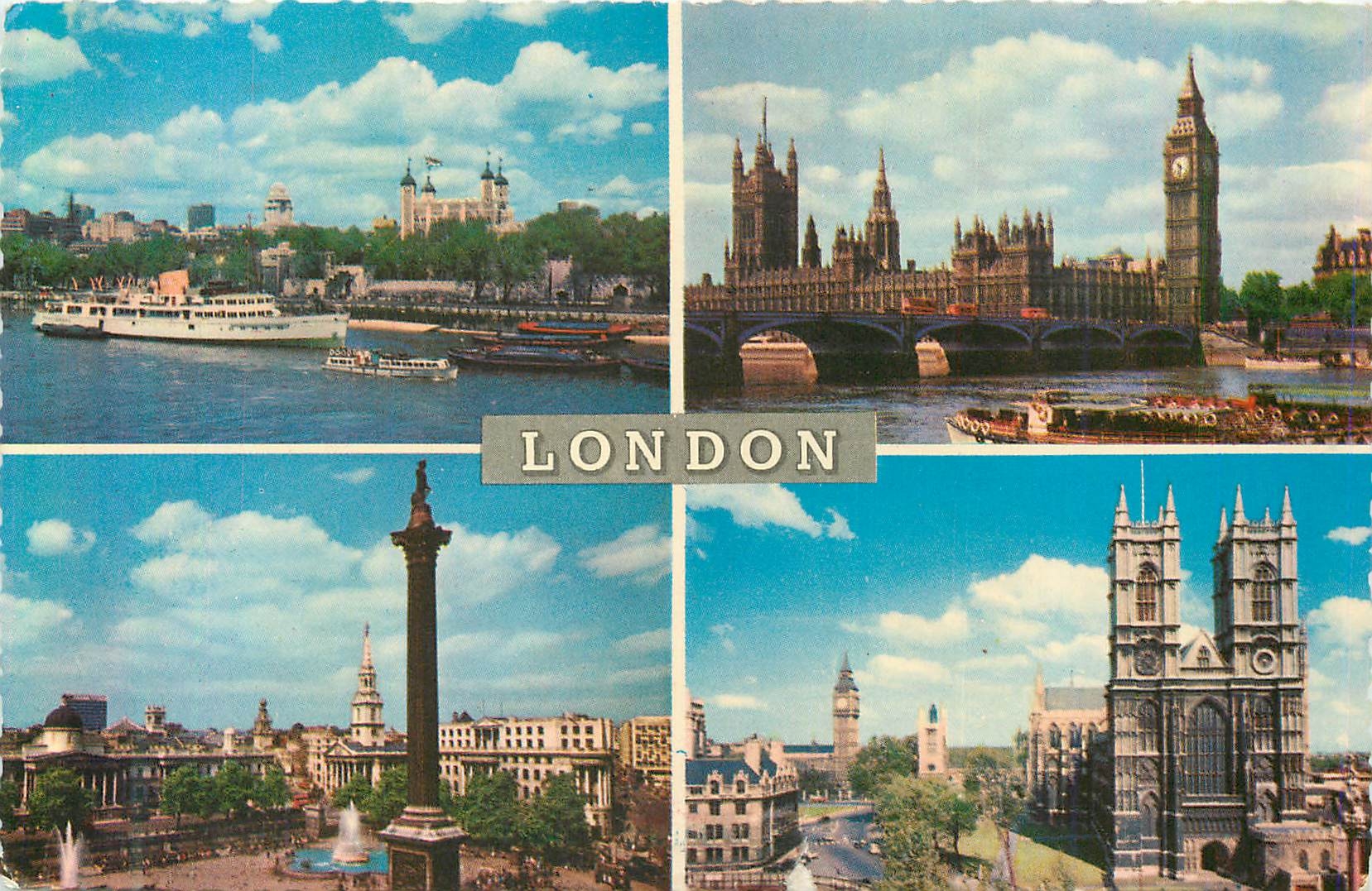 CPM London Tower of London Trafalgar Square House of Parliament Westminster Abbey