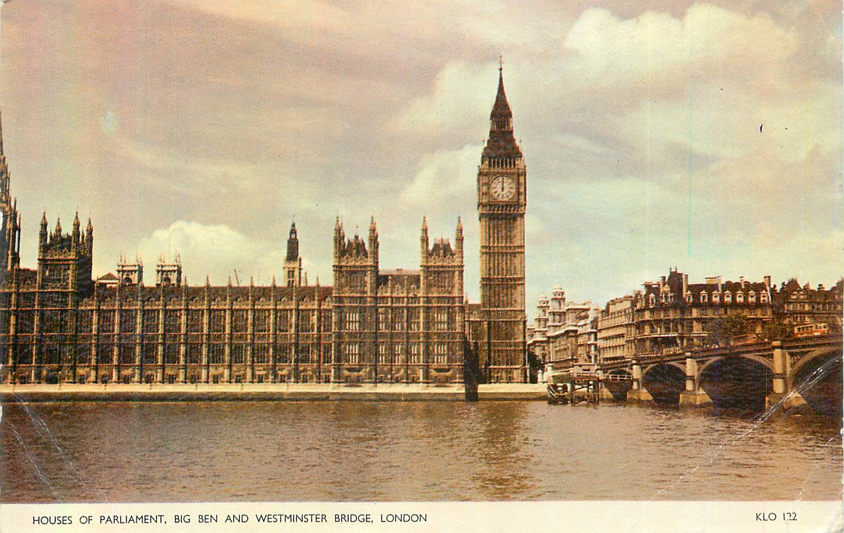 Houses of Parliament, Big Ben and Westminster Bridge, London — KLO 132 — Cotman-Color