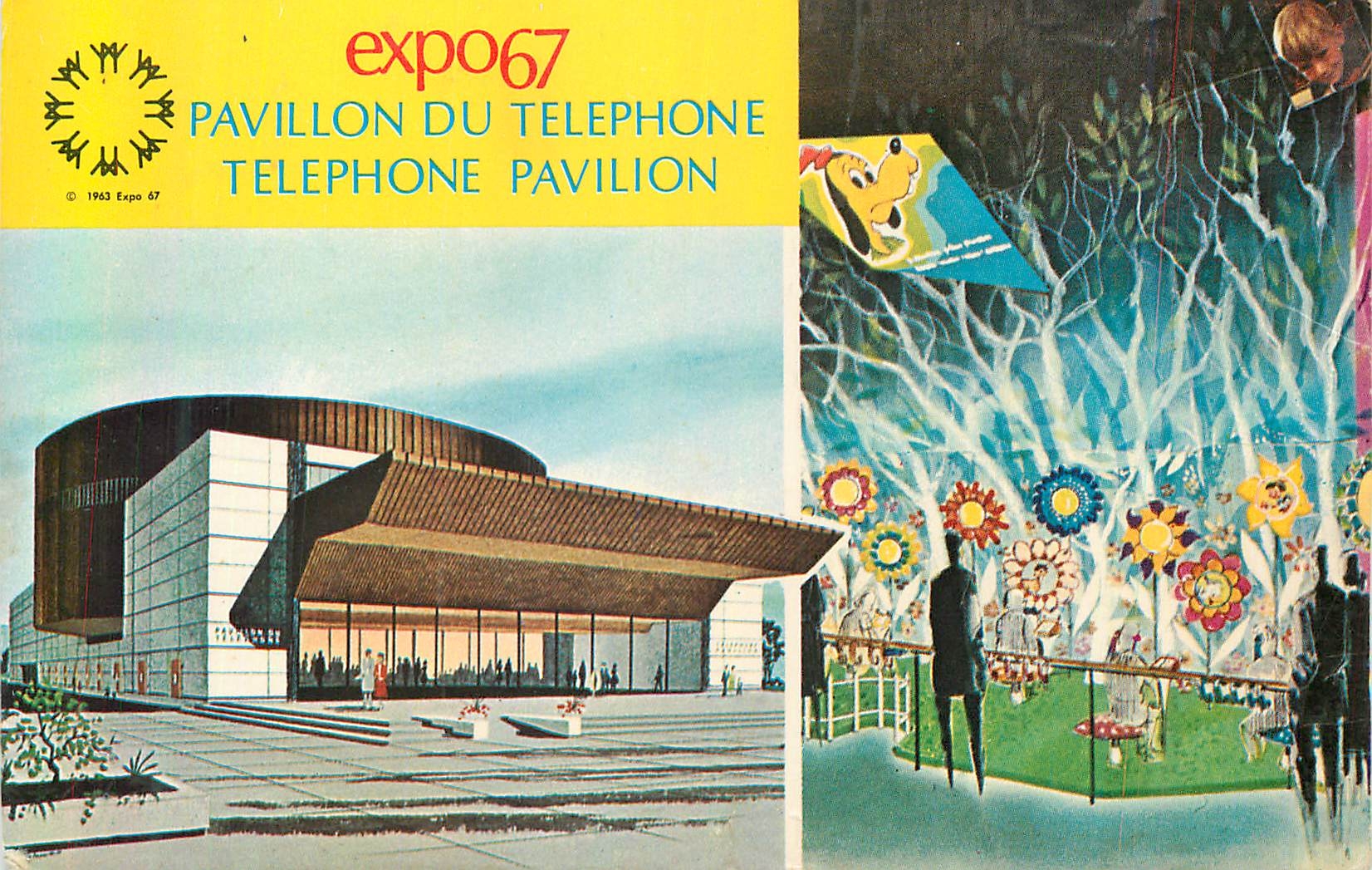 CPM Montreal Canada Pavillon du Telephone Les Attractions du Pavillon de l'Association du Telephone du Canada Expo 67