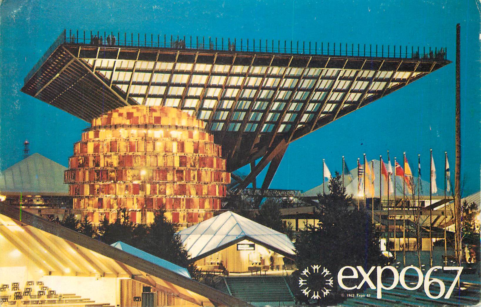 CPM Montreal Canada Le Pavillon du Canada situe dans l'Ile Notre Dame Expo 67