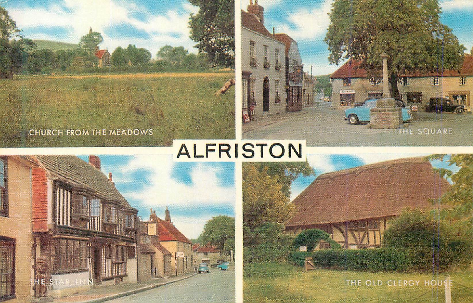 CPM Alfriston Church from the Meadows The Square The Old Clergy House