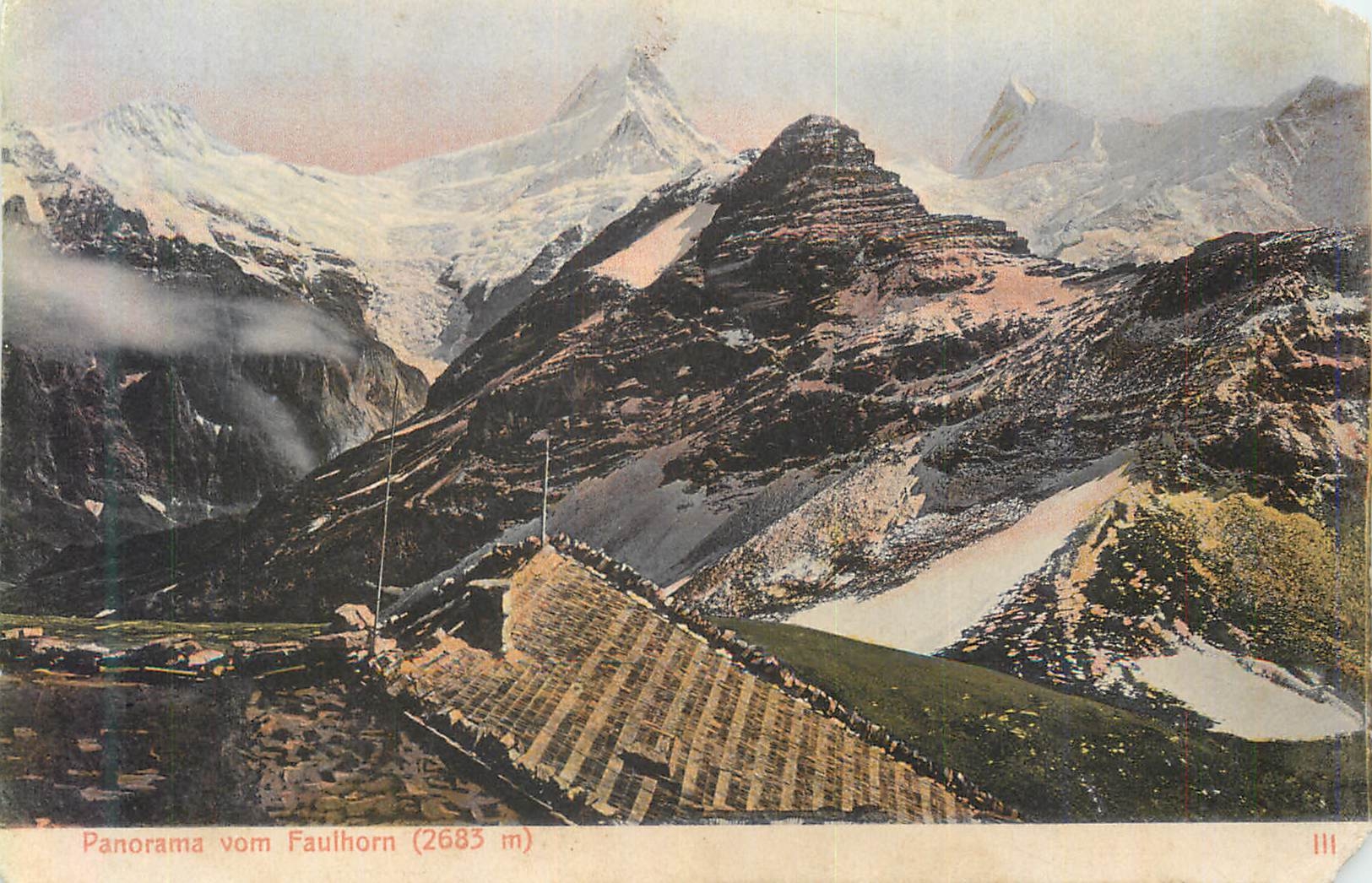 Panorama vom Faulhorn (2683 m) — Atelier H. Guggenheim & Co., Zürich — Nr. 13293