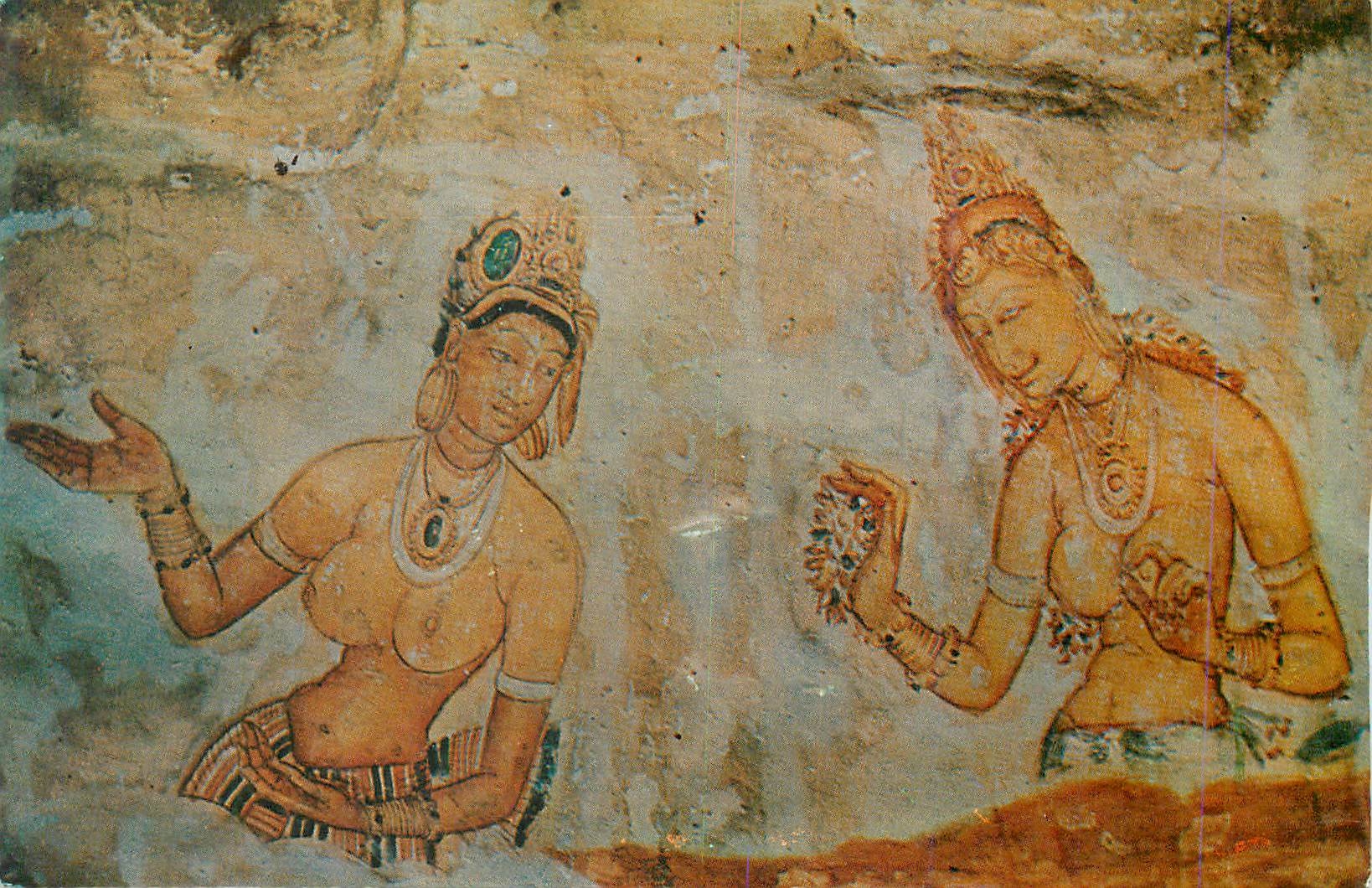CPM The World Renowned 1500 year Old Frescoes at Sigiriya Ceylon