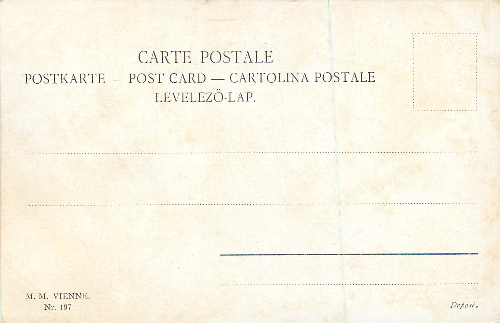 CPA Vienne — Verso