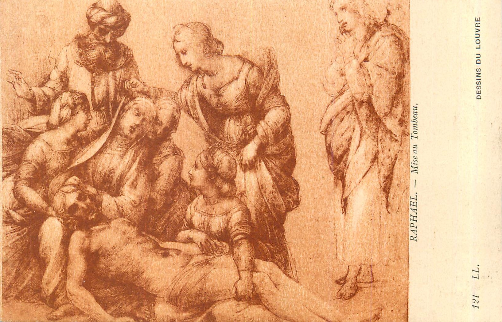 CPA Dessins du Louvre Raphael Mise au Tombeau