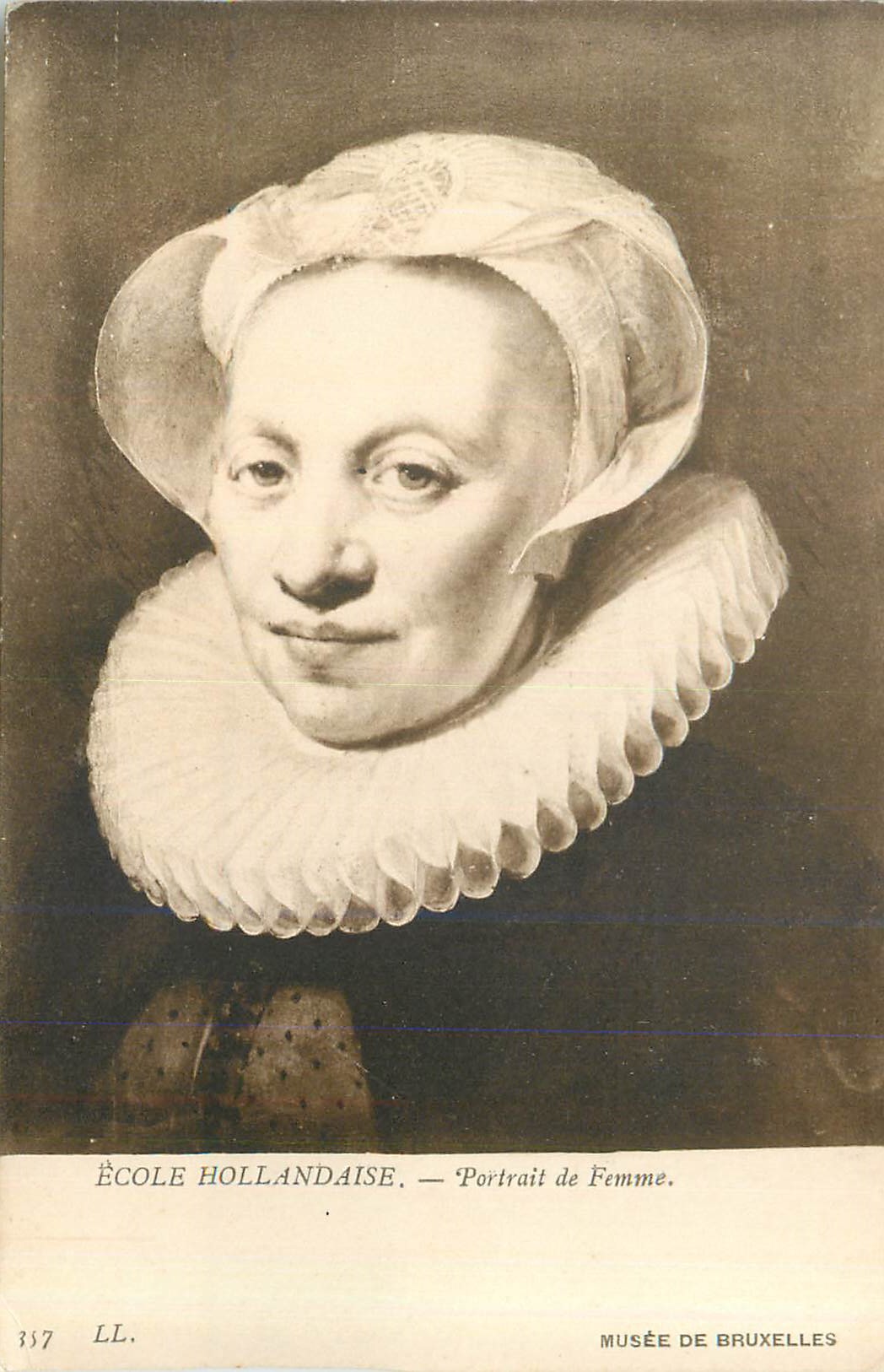CPA Musee de Bruxelles Ecole Hollandaise Portrait de Femme