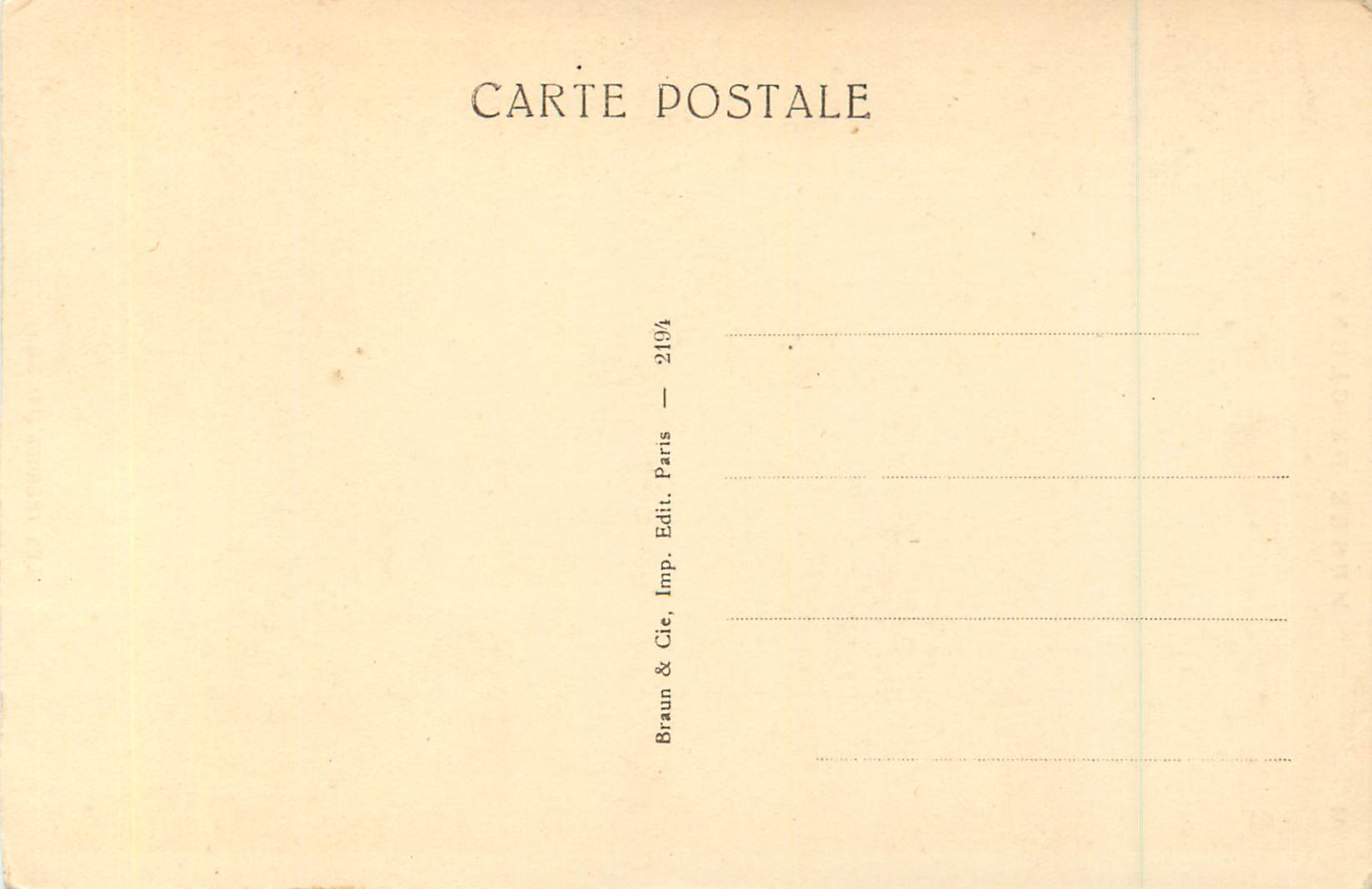 CPA Musee de Cluny Les Thermes (IVe Siecle) Paris — Rückseite