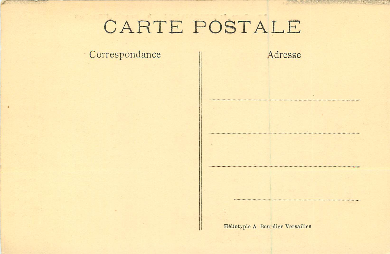 CPA Parc de Versailles Le Bassin d'Apollon — Verso