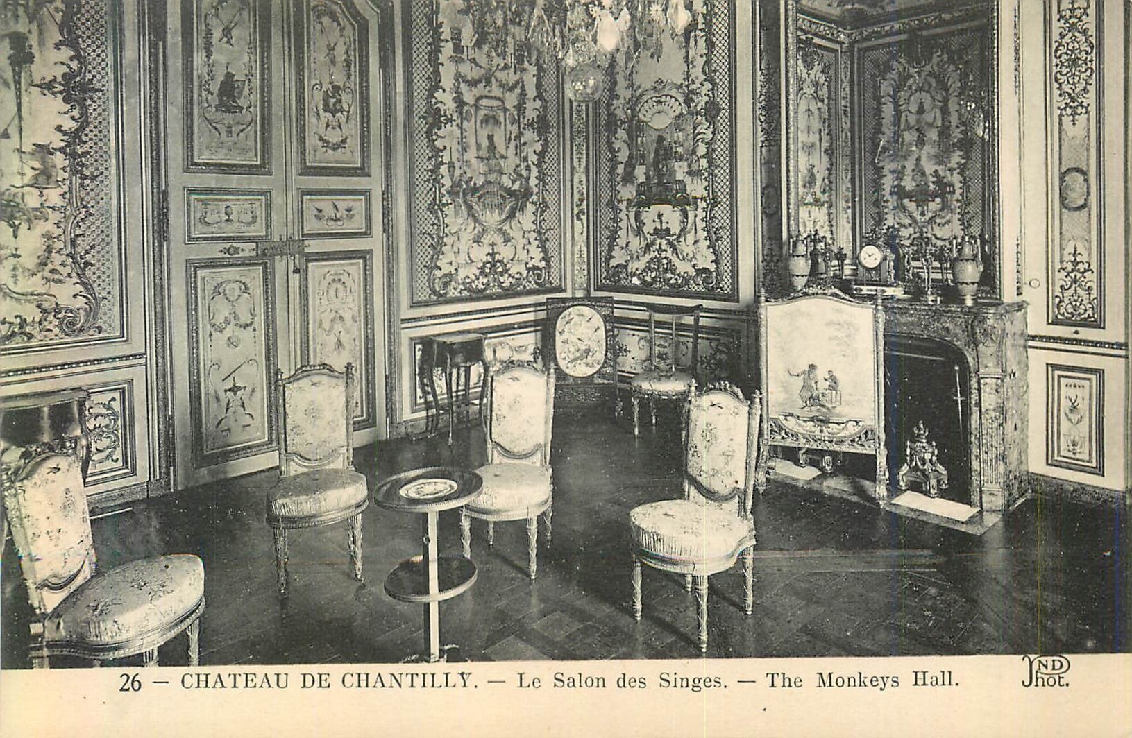 CPA Chateau de Chantilly Le Salon des Singes