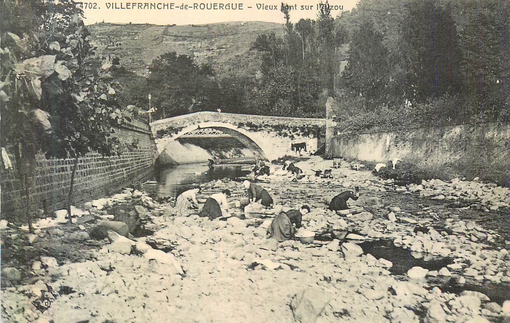 CPA Villefranche de Rouergue Vieux Pont