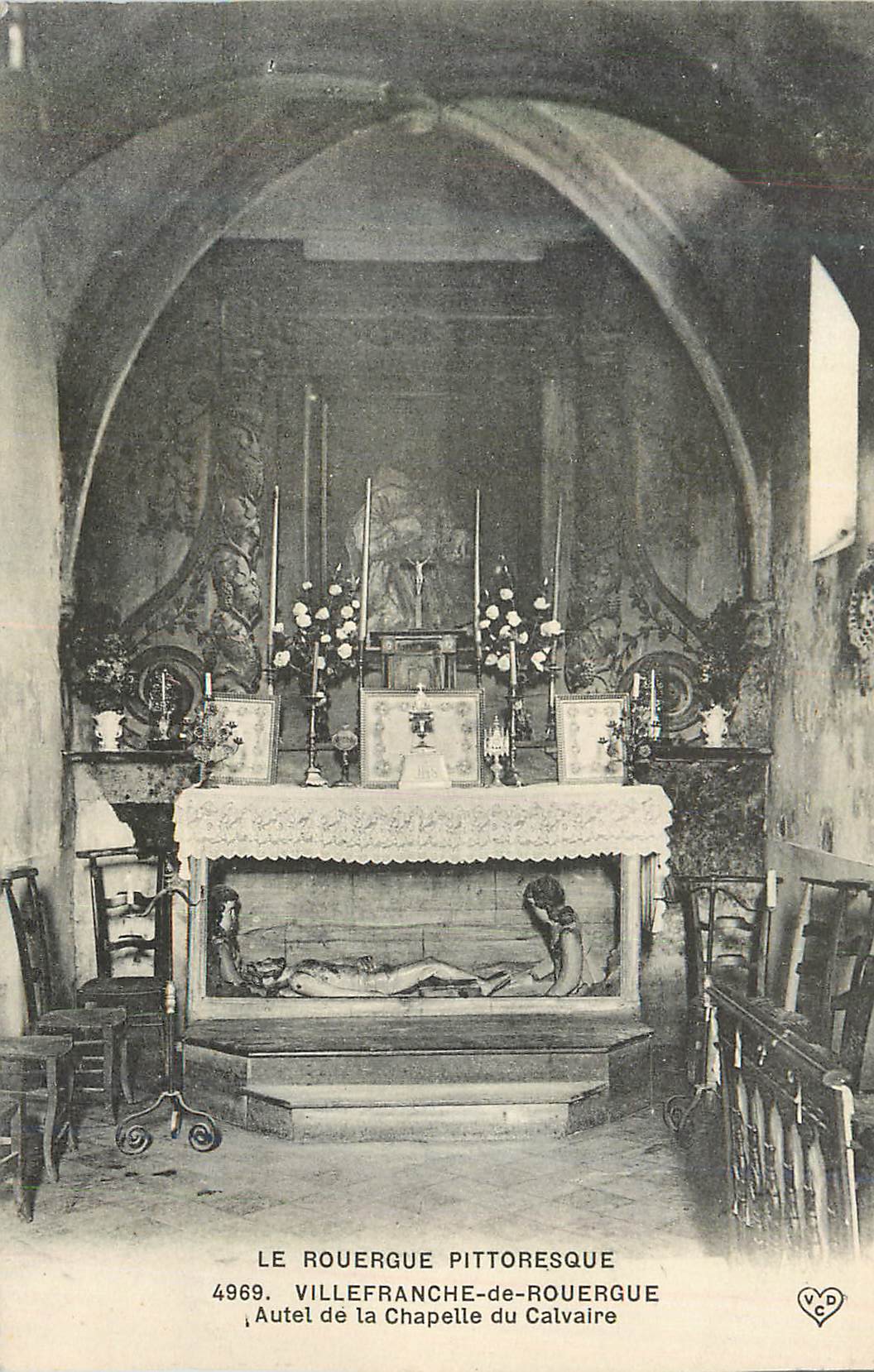 CPA Villefranche de Rouergue Le Rouergue Pittoresque Autel de la Chapelle du Calvaire