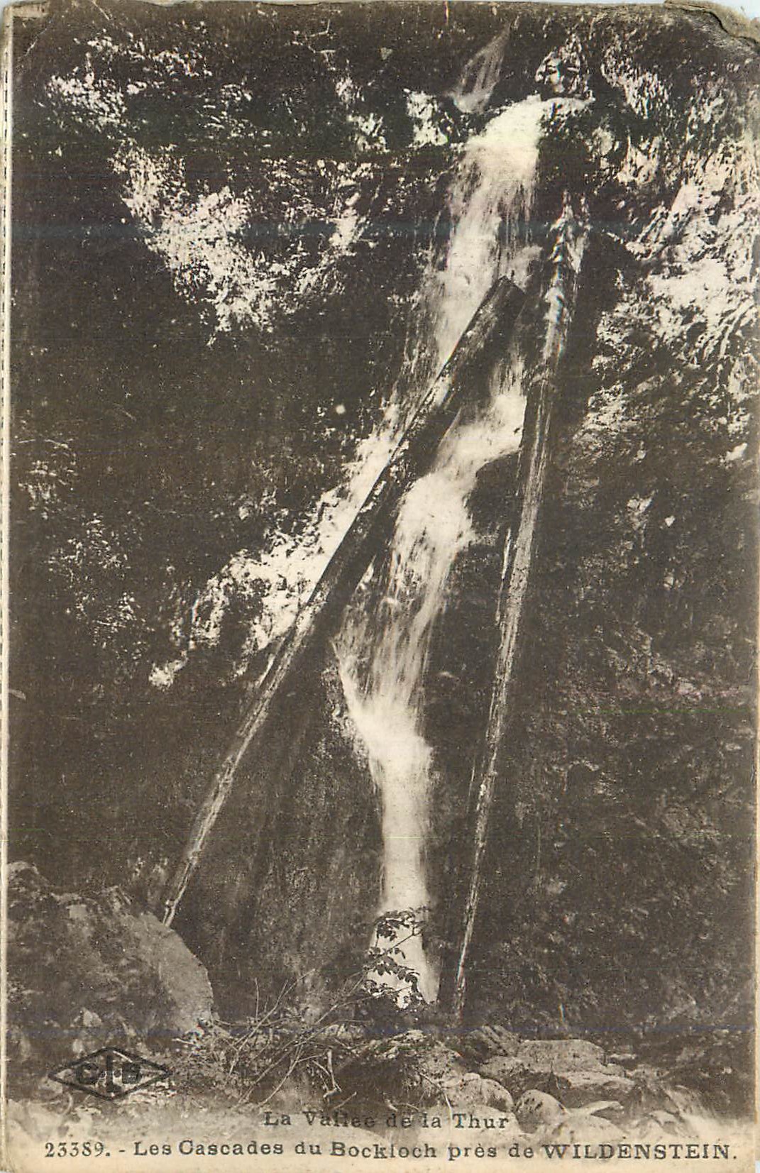 Les Cascades du Bockloch près de WILDENSTEIN — Vallée de la Thur — n° 23389 — éditeur CIE