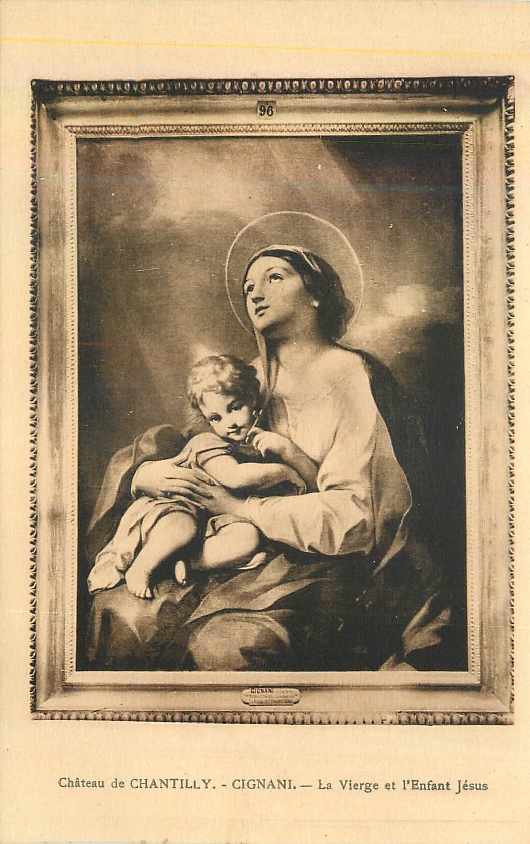 Château de Chantilly — La Vierge et l'Enfant Jésus — Cignani — n°96