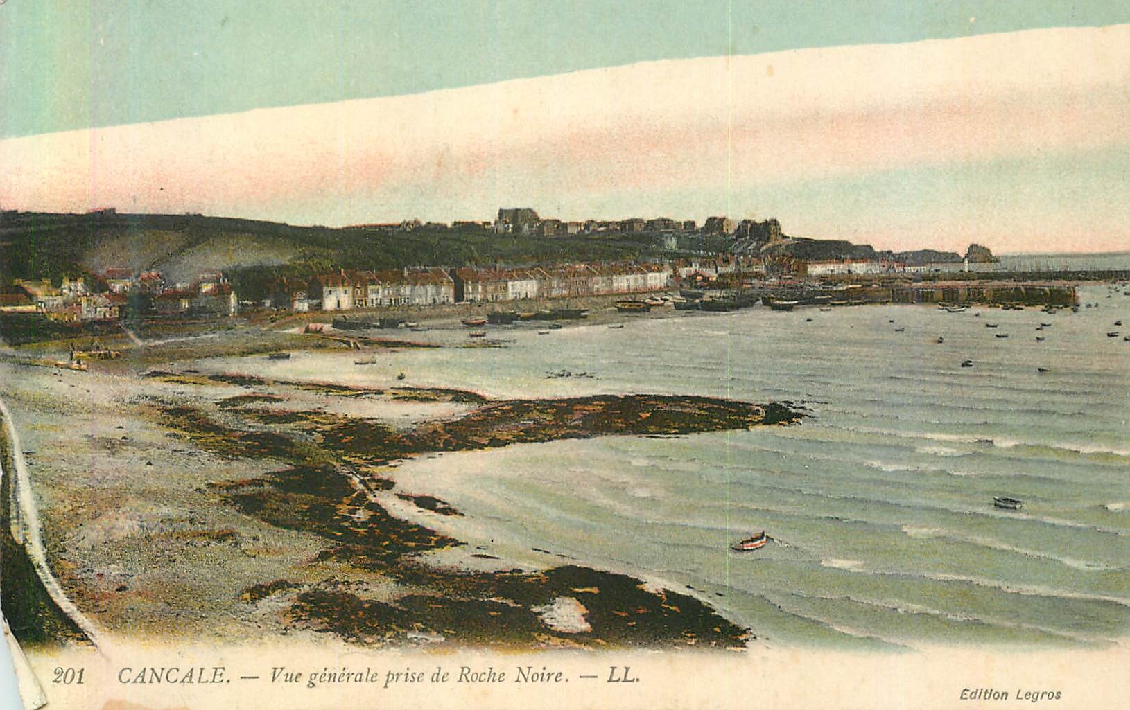 Cancale — Vue générale prise de Roche Noire — Édition Legros, n° 201
