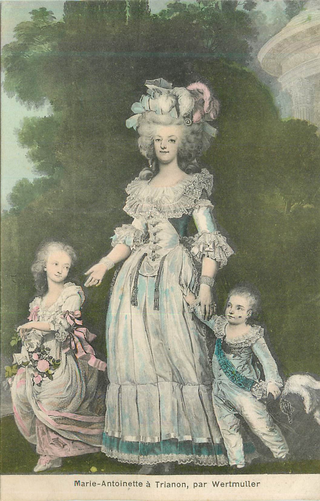 CPA Marie Antoinette a Trianon par Wertmuller