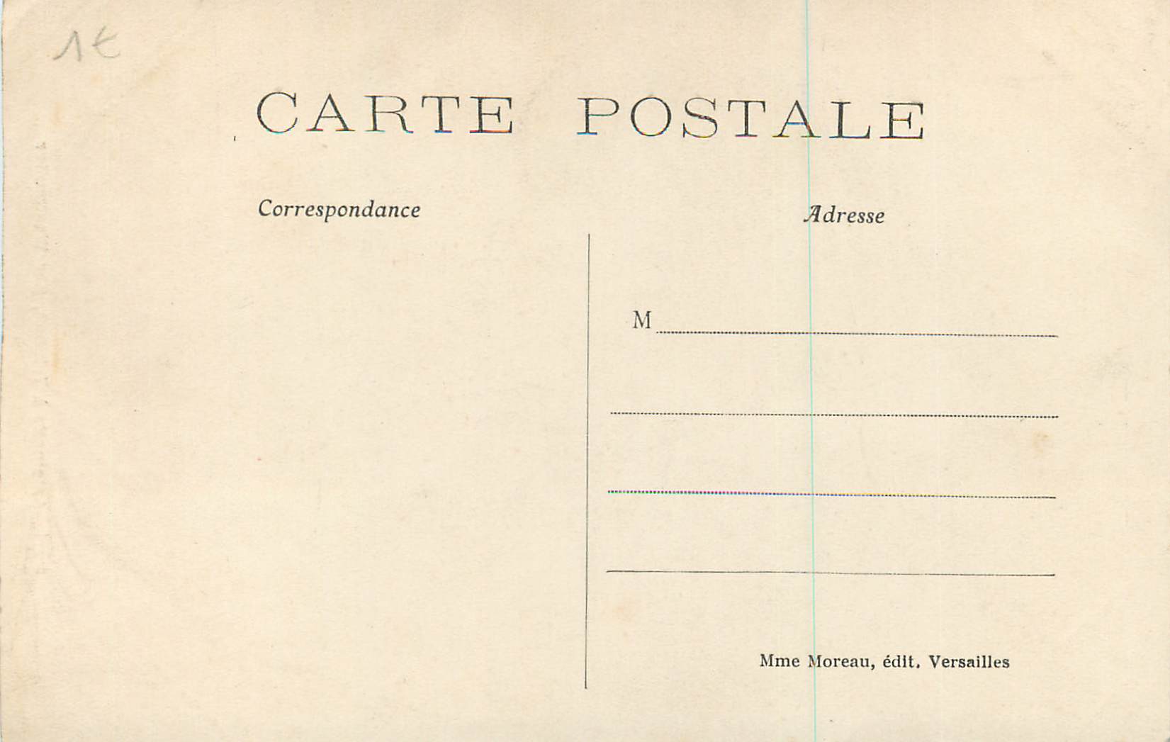 CPA Marie Antoinette a Trianon par Wertmuller — Rückseite