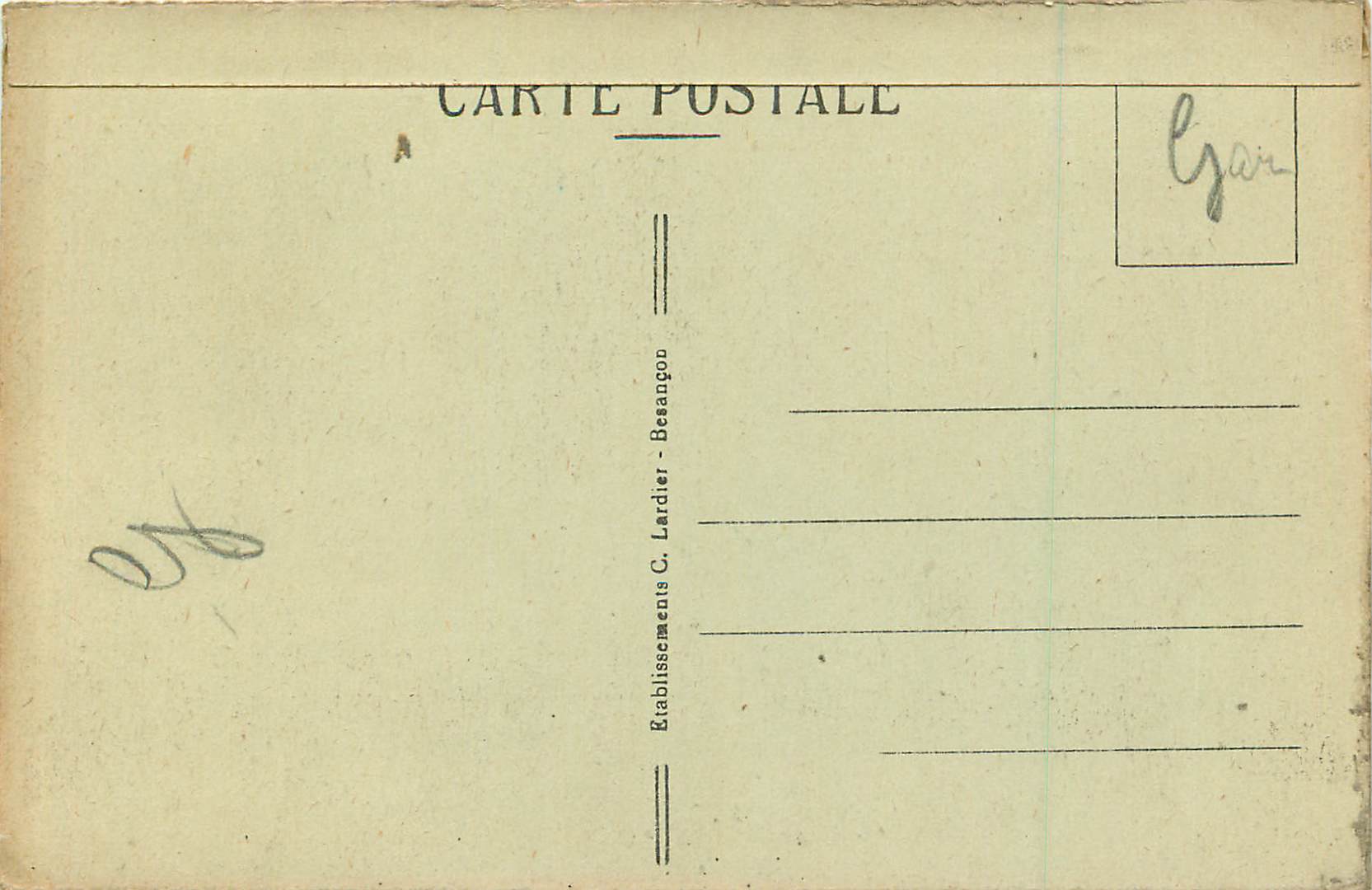 CPA Thann Eglise St Thiebaut Les Stalles — Rückseite