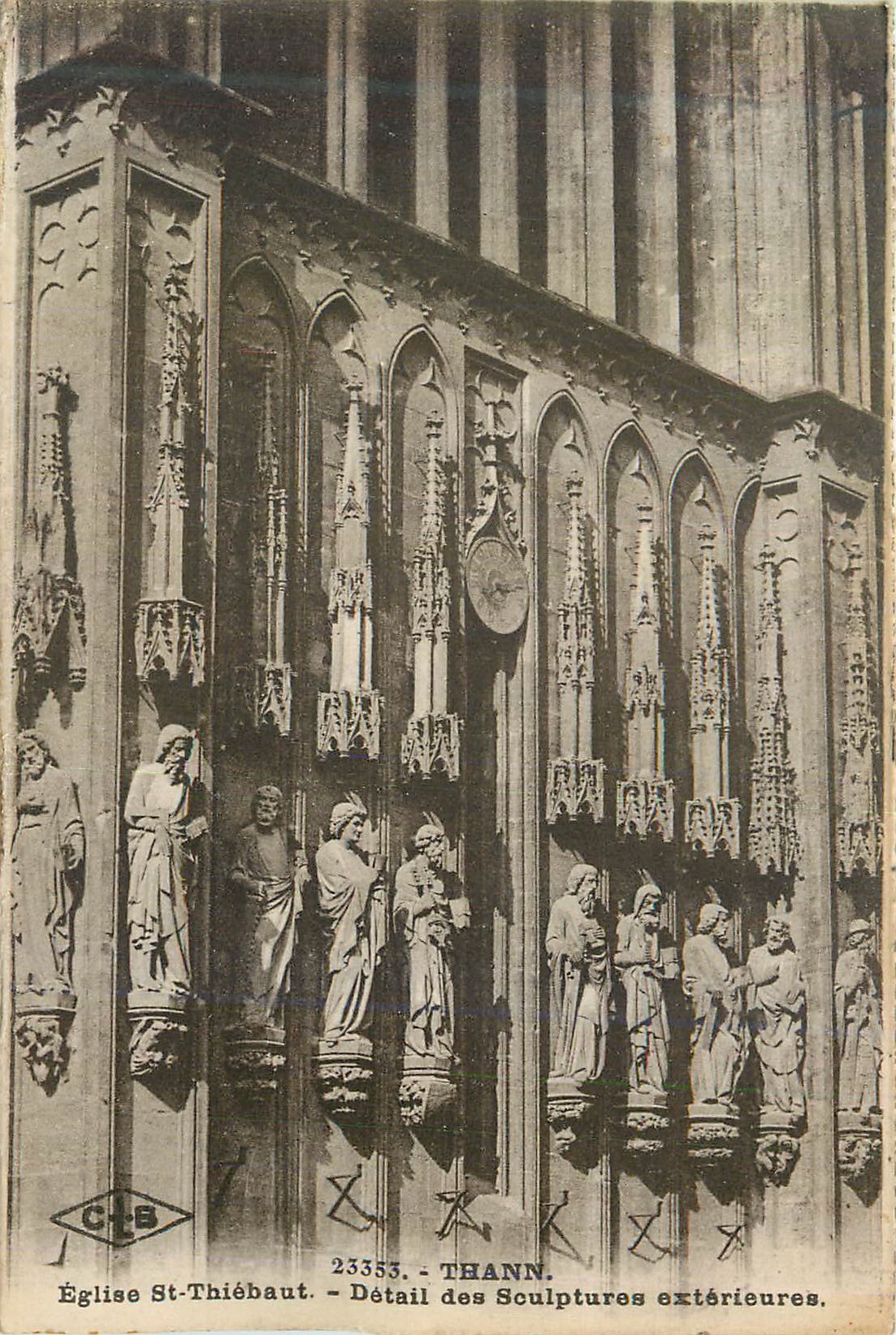 CPA Thann Eglise St Thiebaut Detail des Sculptures Exterieures