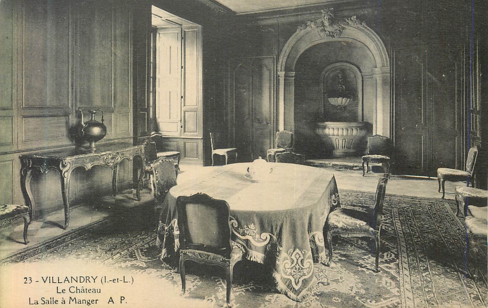 CPA Villandry (I et L) Le Chateau La Salle a Manger A P