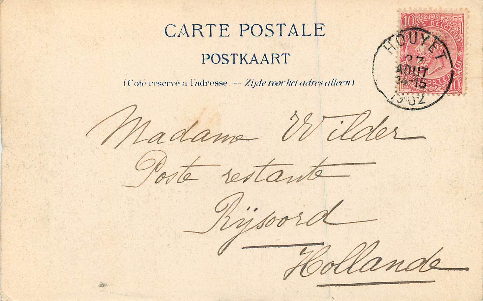 CPA Chateau Royal d'Ardenne Vue principale — Rückseite