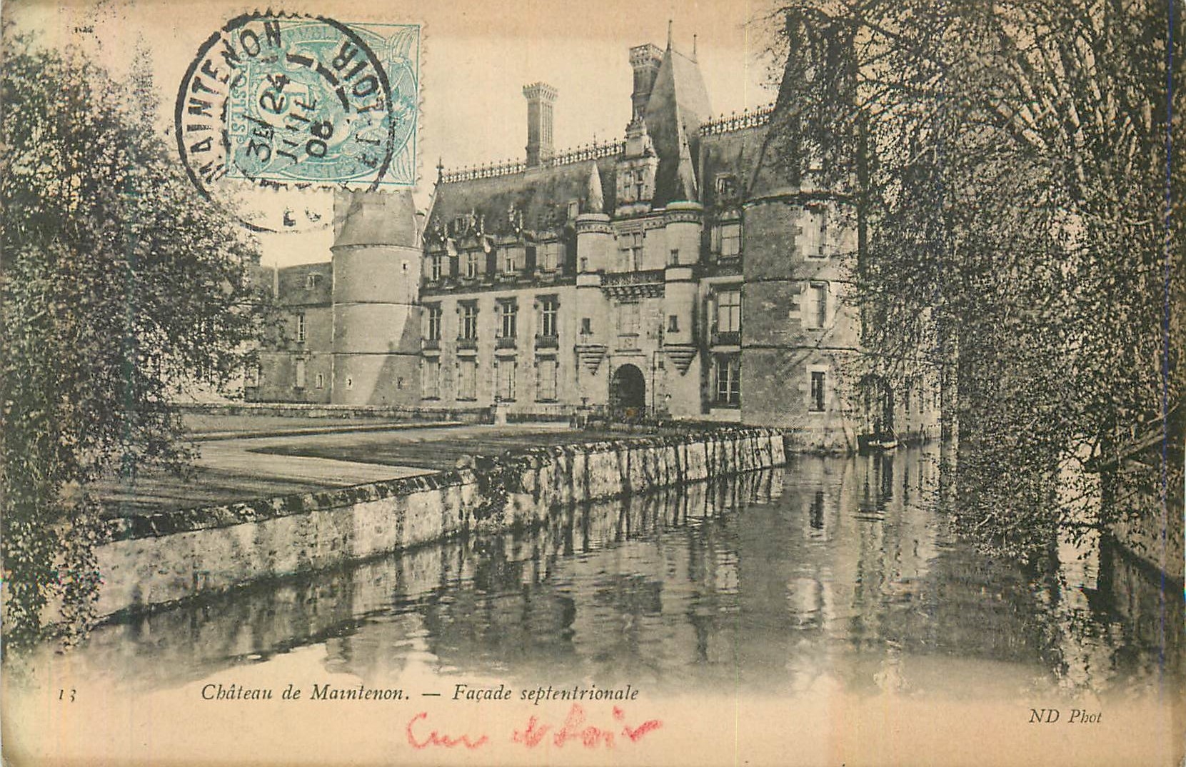 CPA Chateau de Maintenon Facade Septentrionale