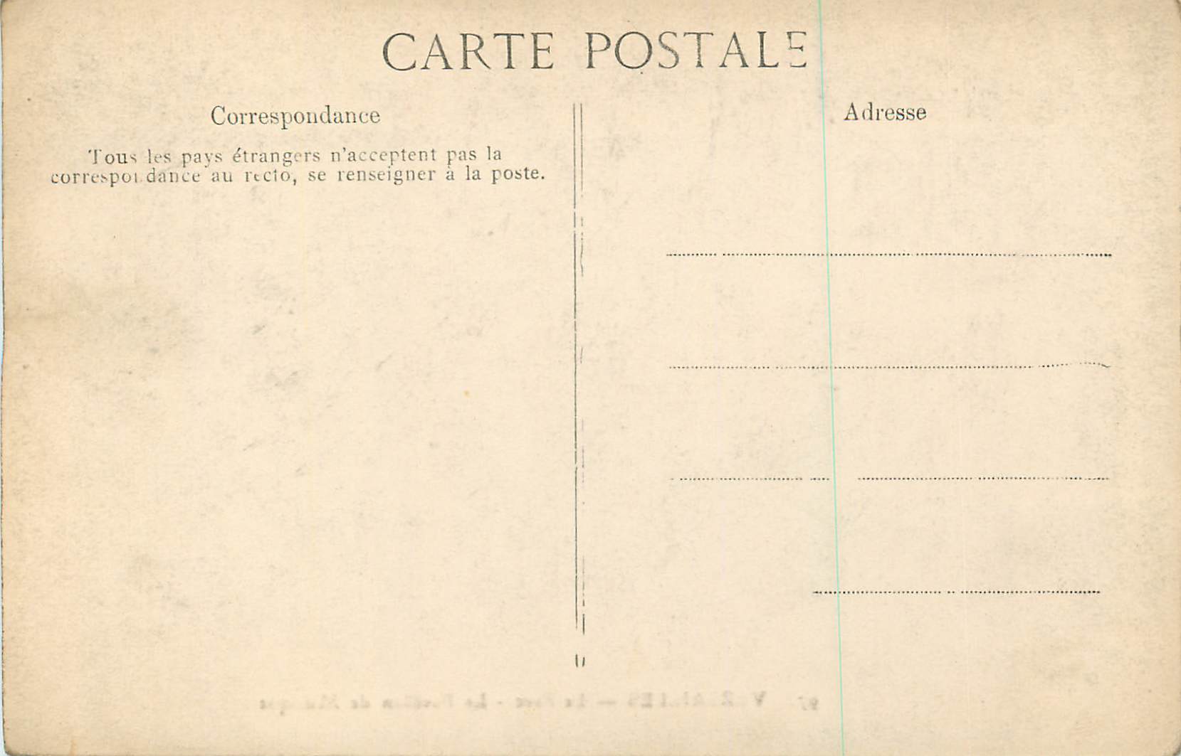 Versailles — Le Parc - Le Pavillon de Musique — E.P.D. n°97 — Verso