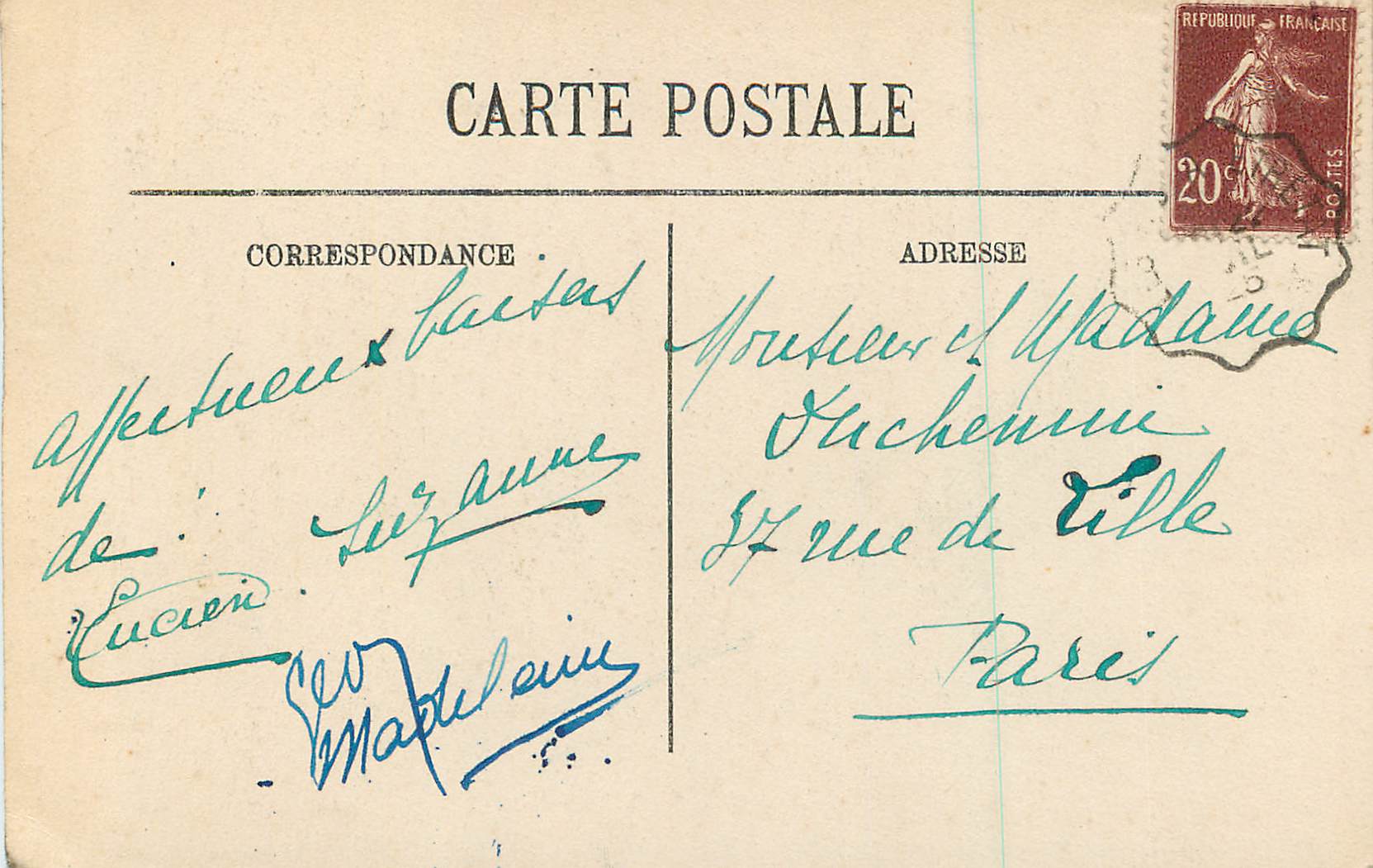 CPA Etretat L'Hostellerie de la Plage Facade XVIe Siecle — Rückseite