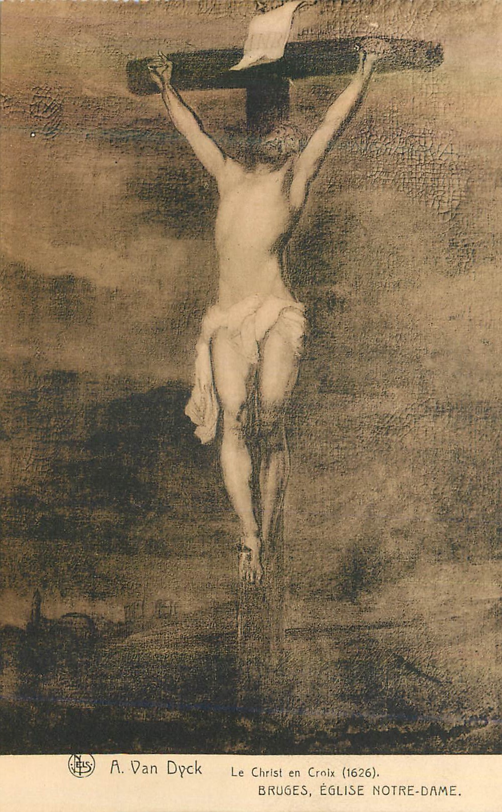 CPA Bruges Eglise Notre Dame A Van Dyck Le Christ en Croix (1626)