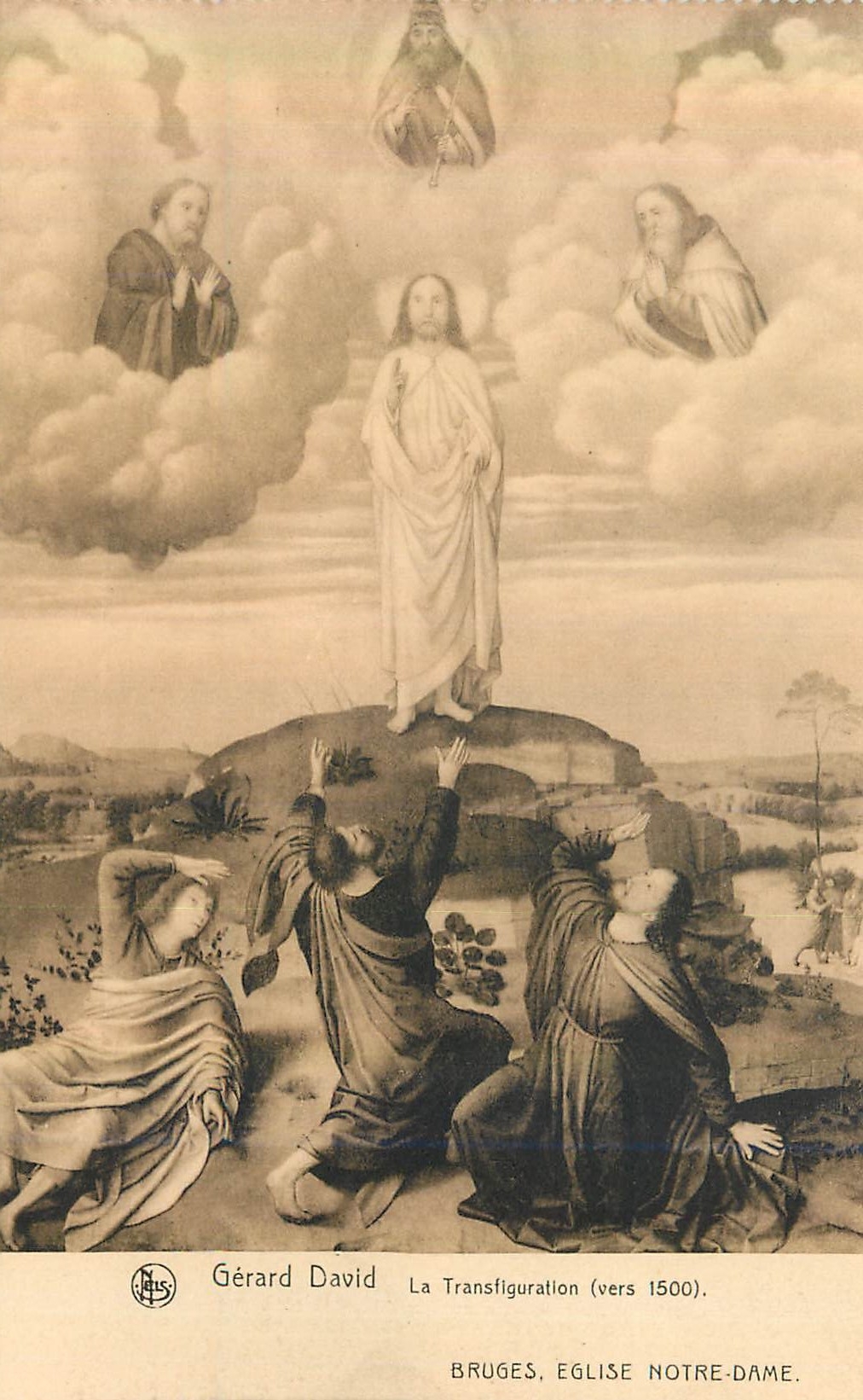 CPA Bruges Eglise Notre Dame Gerard David La Transfiguration (vers 1500)