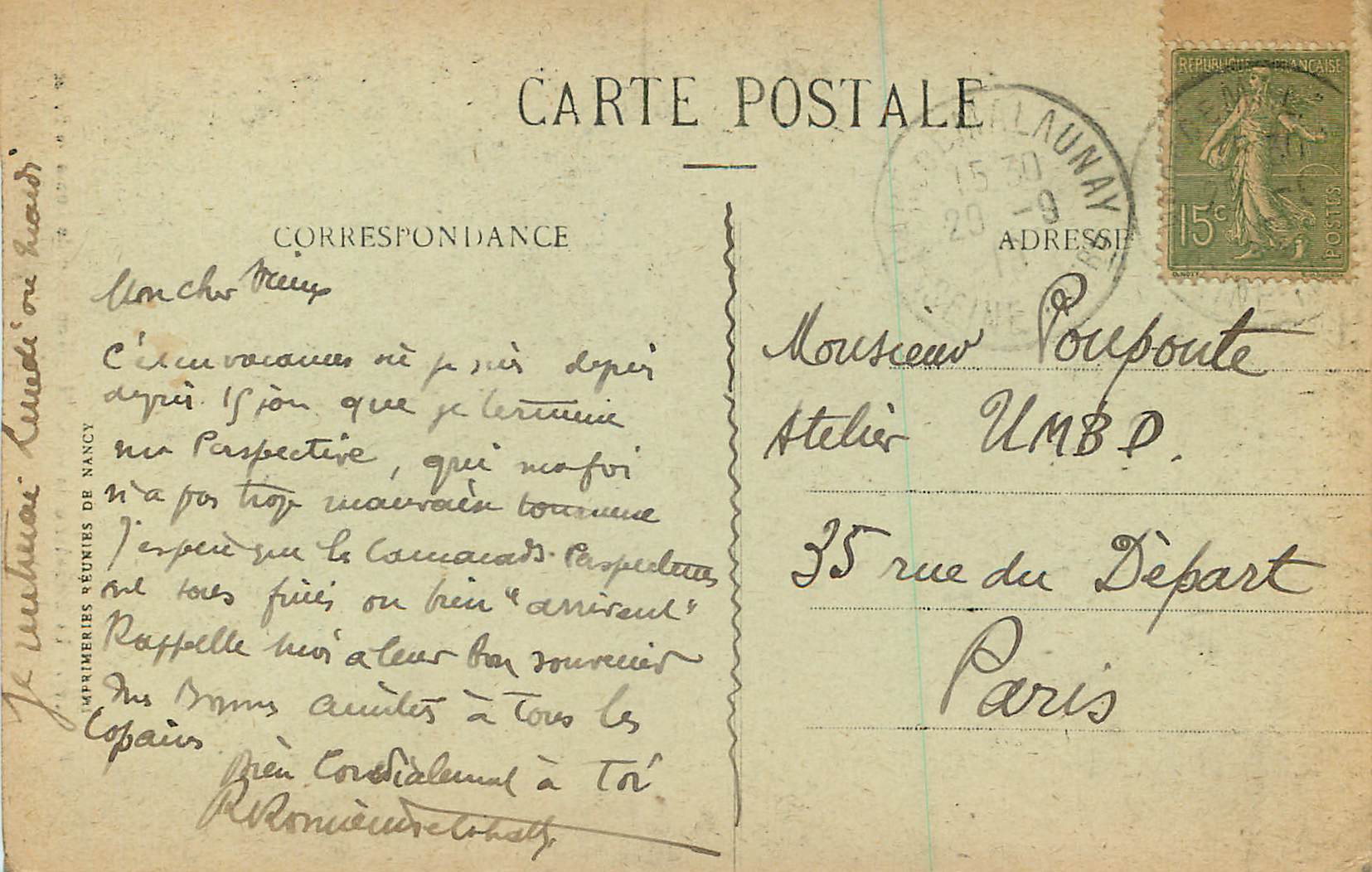 CPA Rouen La Cathedrale  Tombeau de Louis de Breze — Verso