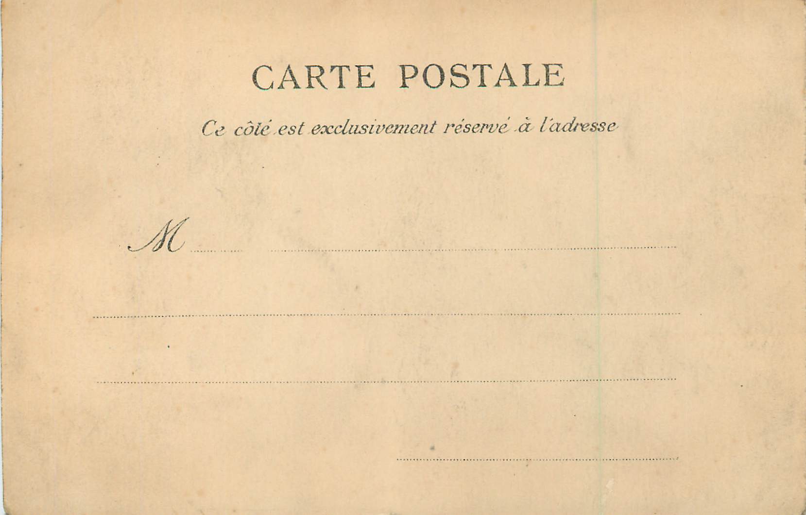 CPA Marseille Le Palais Longchamp — Verso