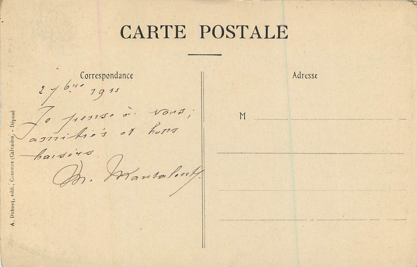 CPA La Delivrande (Calvados) La Basilique Le Portail — Rückseite