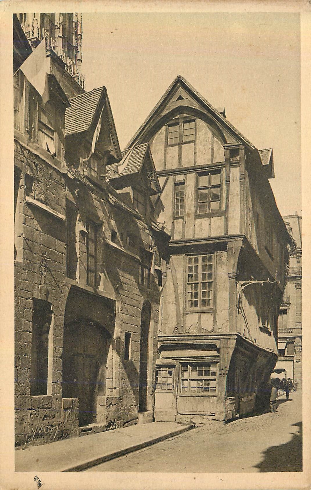 CPA Rouen La Douce France Vieilles Maisons