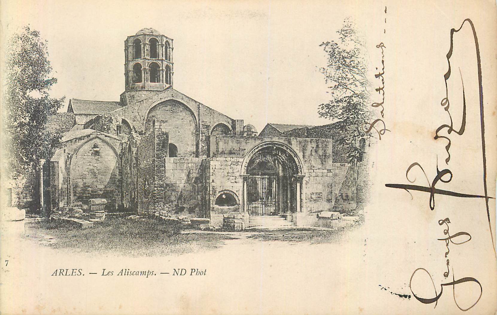 CPA Arles Les Aliscamps (carte 1900)