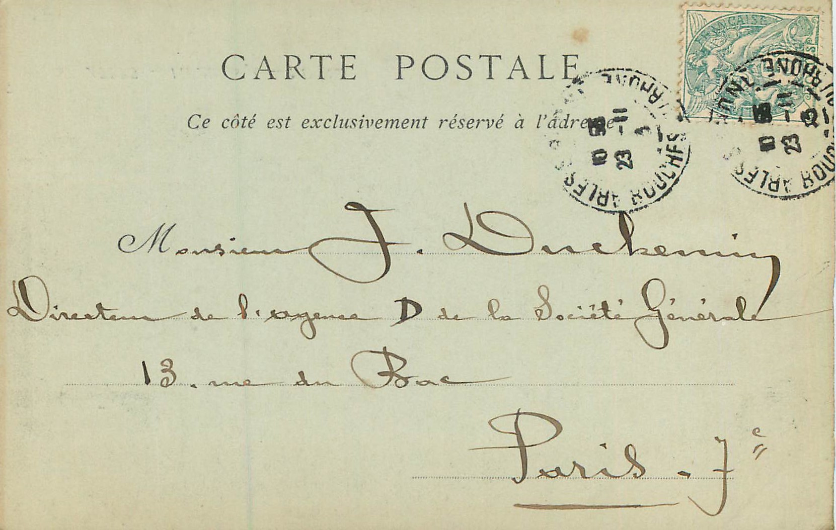 CPA Arles Les Aliscamps (carte 1900) — Verso
