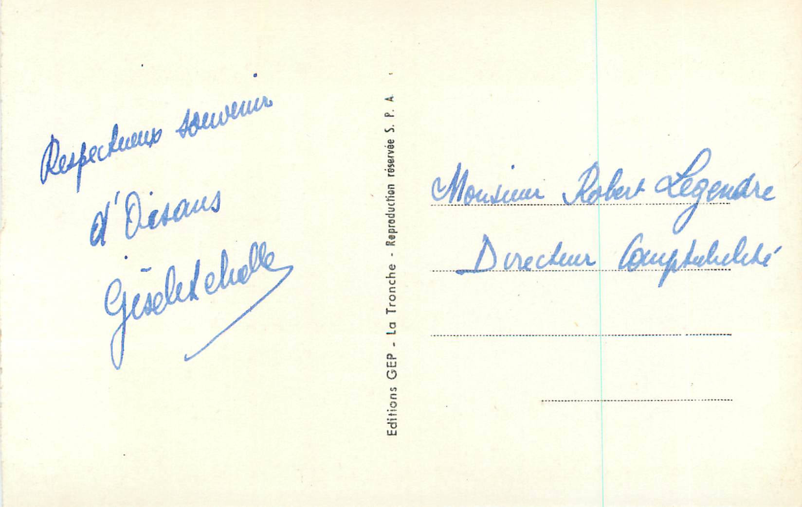 CPM Lac de l'Euchauda — Verso