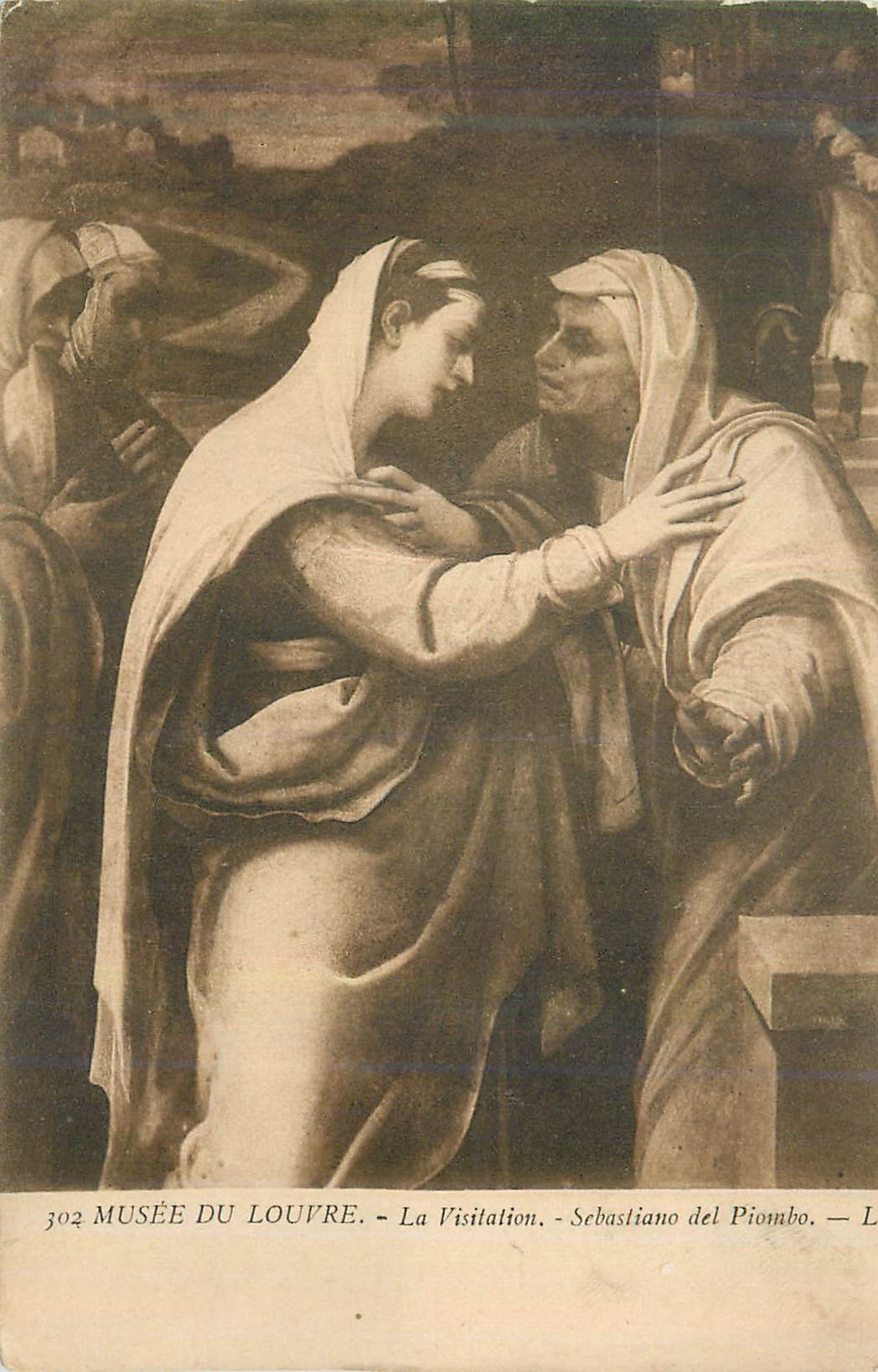 CPA Musee du Louvre La Visitation Sabastiano del Piombo