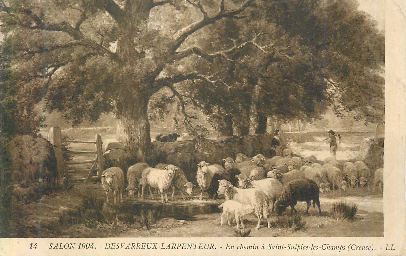 CPA En Chemin a Saint Sulpice les Champs (creuse) Salon 1904 Desvarreux Larpenteur 