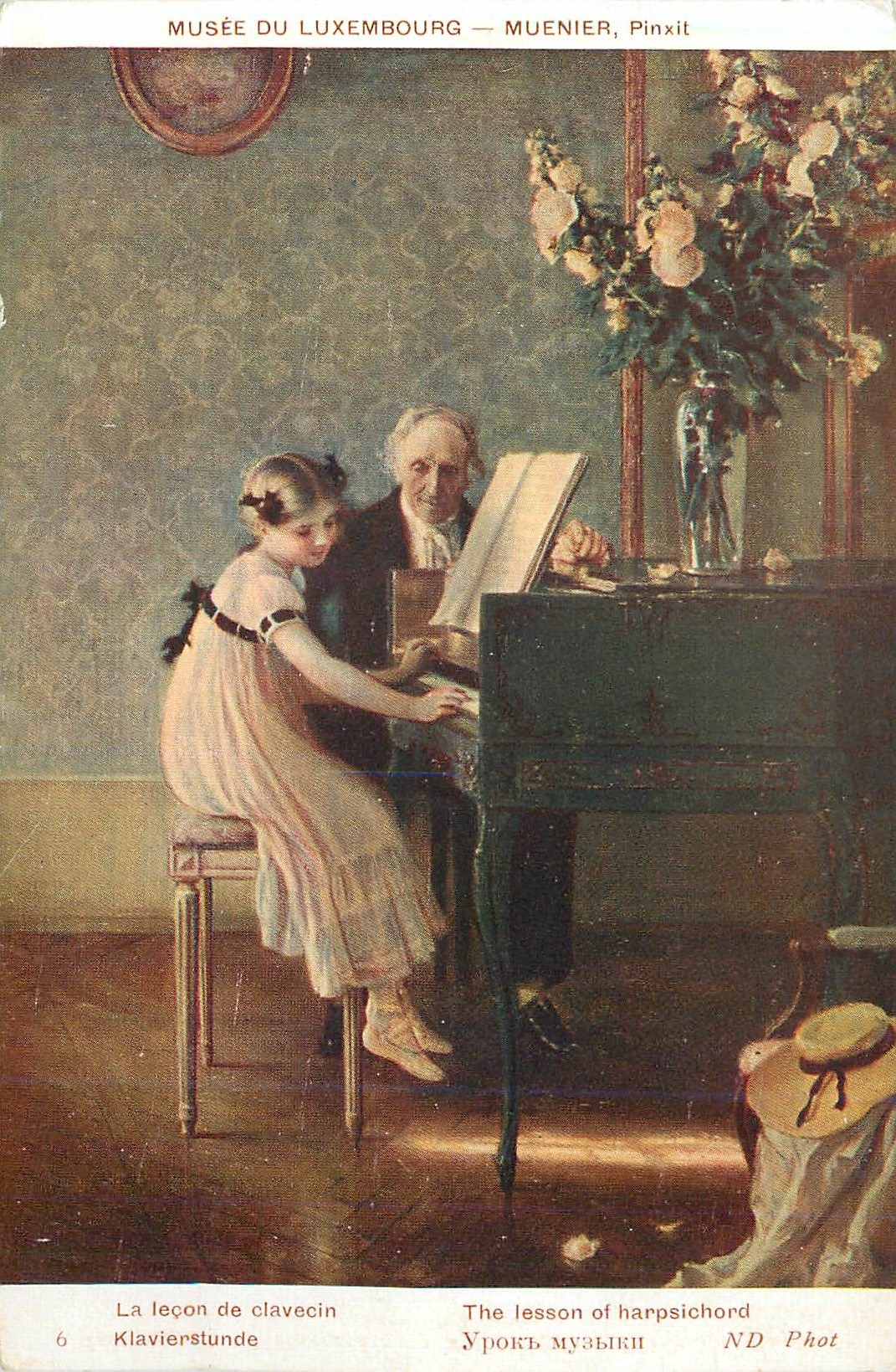 CPA Musee du Luxembourg Muenier Pinxit La Lecon de Clavecin