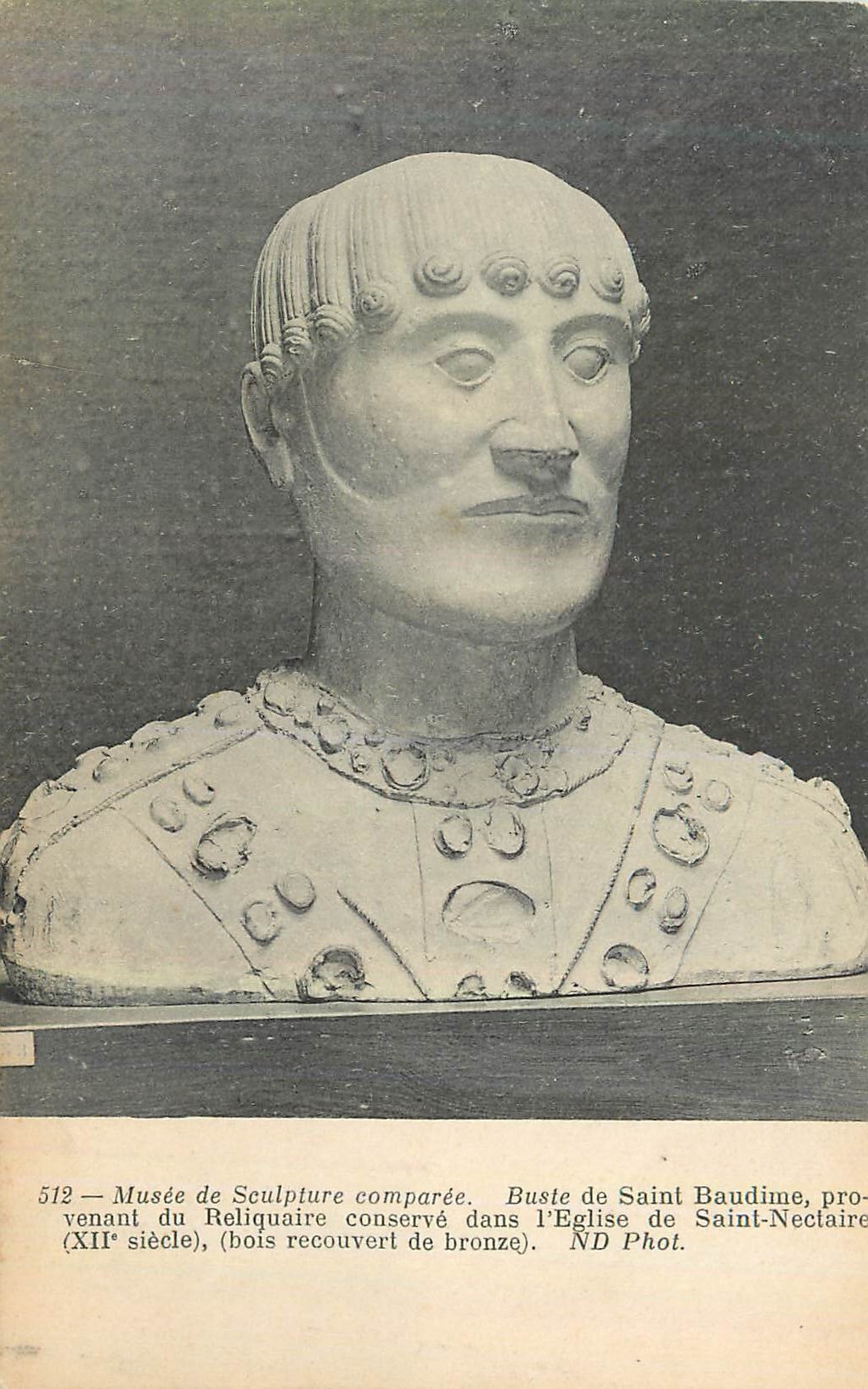CPA Musee de Sculpture Comparee Buste de Saint Baudime provenant du Reliquaire Conserve dans l'Eglise de Saint Nectaire 