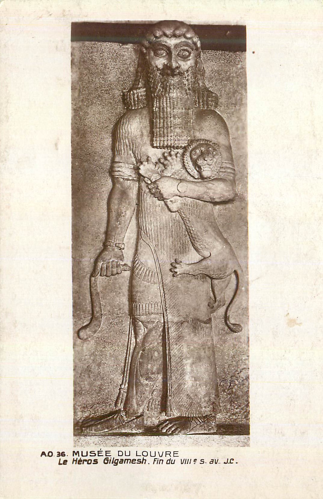 CPA Musee du Louvre Le Heros Gilgamesh Fin du VIIIe S av JC