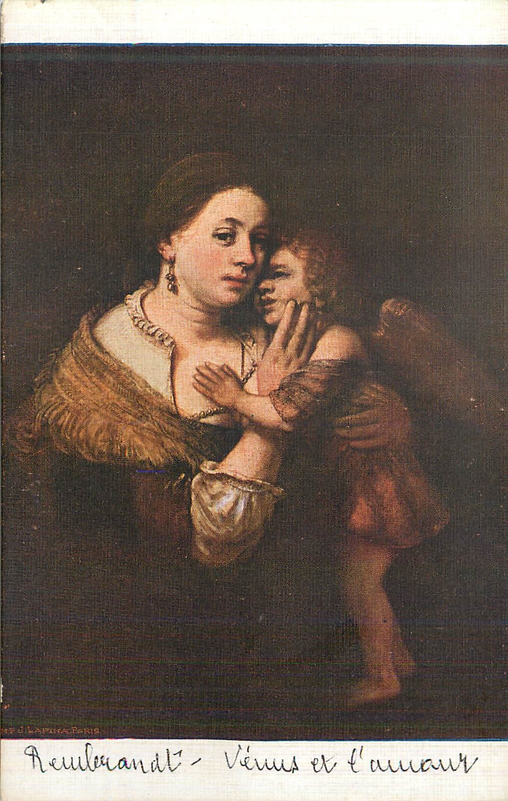 CPA Rembrandt Harmensz Van Ayn Venus et l'Amour