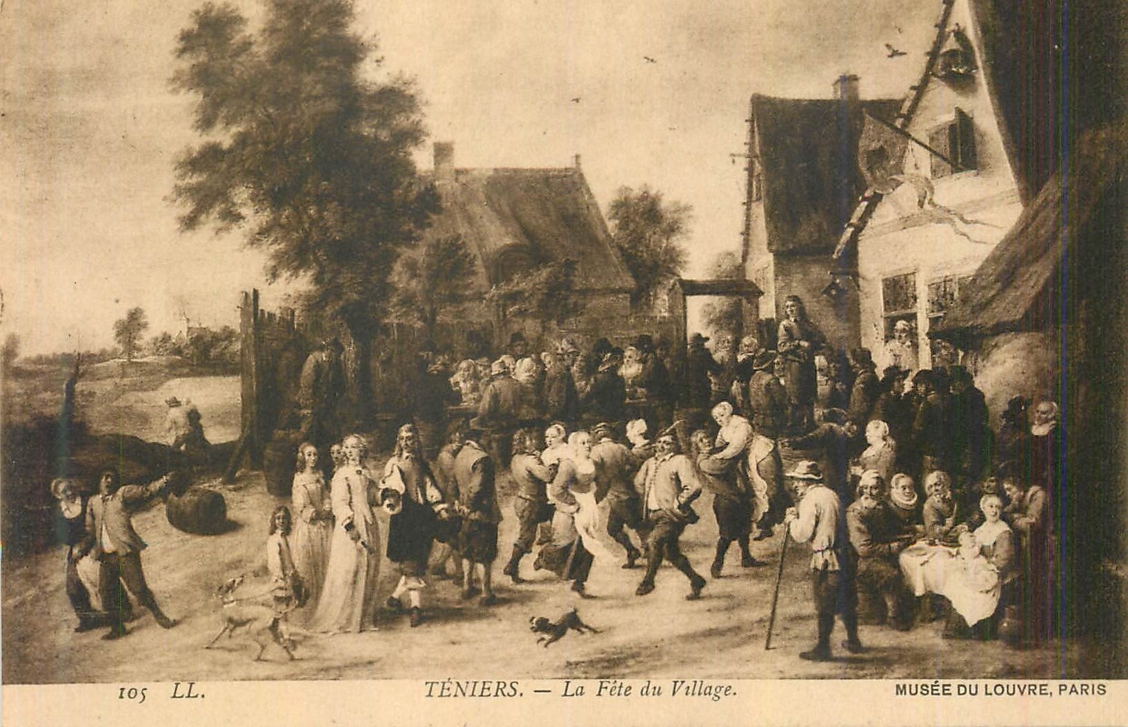 CPA Musee du Louvre Paris Teniers La Fete du Village