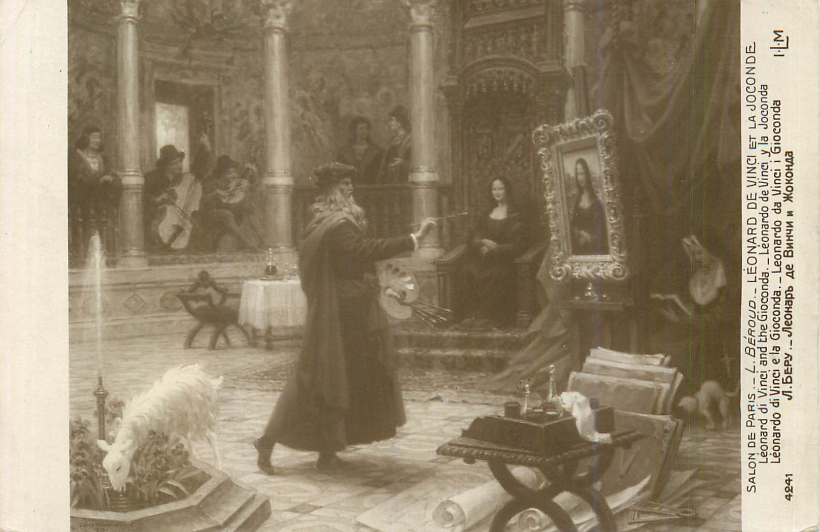 CPA Salon de Paris L Beroud Leonard de Vinci et la Joconde